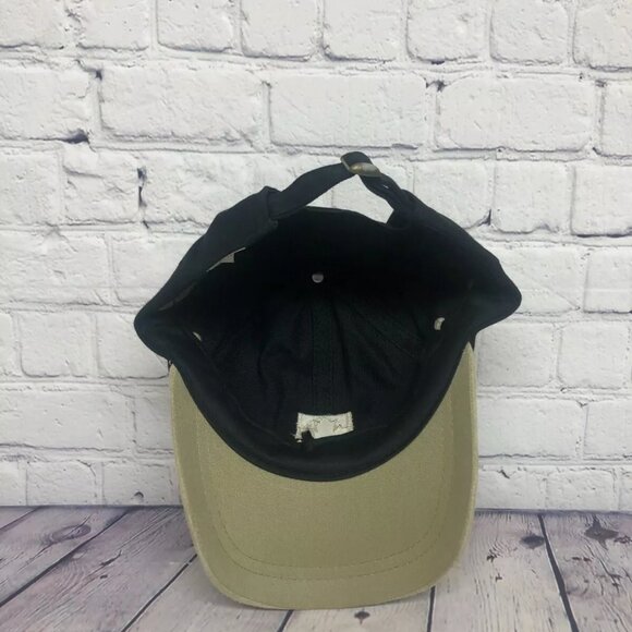 Vintage PETRO Canada Hat Baseball Cap Logo Embroidery Leather Bill Black 90s - Picture 5 of 8